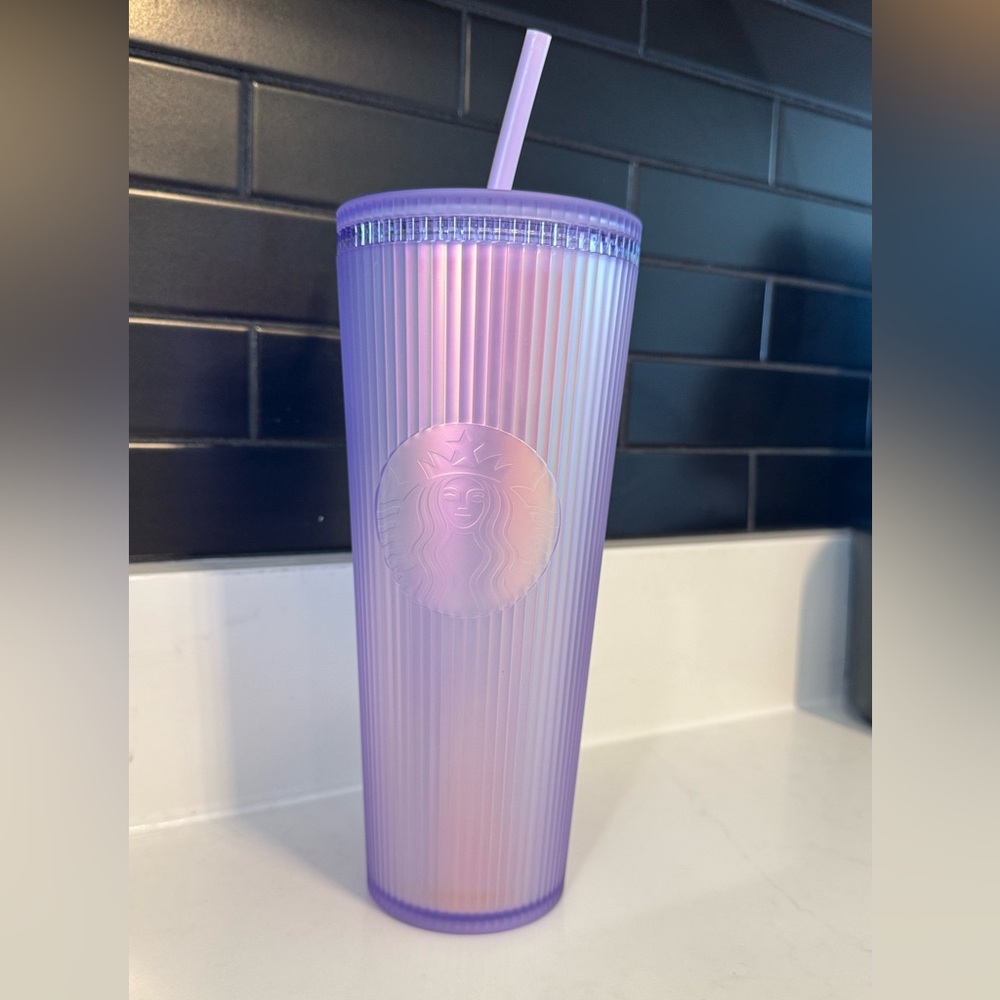 Starbucks Purple Tumbler with Straw